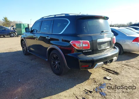 2017 Nissan Armada Platinum from USA, damaged, VIN JN8AY2NFXH9301117